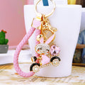 Jeweled Scooter Rabbit Keychains in Three Colors with Three Loop Styles view 9