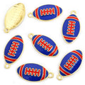 Enamel-Look Football Alloy Charms in 28 Styles for Jewelry Crafts view 6