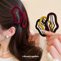 Velvet Flocked Irregular Wave Snap Hair Clips 2 Colors view 1