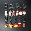Silver Tone Christmas Resin Novelty Clip Keychains in Eleven Designs view 5