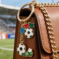 Soccer Charm Keychains Featuring Yellow Soccer Across 21 Pictured Variations view 4
