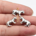 19x11mm 2.3g Antique Silver Zinc Alloy Tiger Hole Beads for DIY Bracelet Jewelry Making
