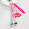 Glitter-Filled Animal Charm Keychain with Crystal Ball Design view 2
