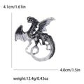 Winged Dragon Brooch in Four Gradient Enamel Colorways view 8