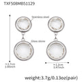 Colorful Round Glass Stone Drop Earrings Zircon Bracelets view 12