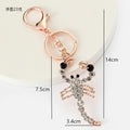 Rose Gold Rhinestone Scorpion Keychain Metal Insect Charm view 3