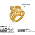 Gold Wide Openwork Statement Rings Flower Mesh Cutout Styles view 6