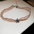 Lace Bow Star Choker Necklace In Black And Brown For Women view 7