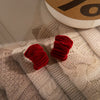Red Flocked Studs