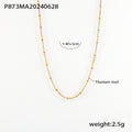 Gold Square Tiger Eye Pendant Necklace And Bead Chain view 7