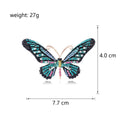 Butterfly Sculpted Crystal Metal Brooch Pin for Jackets and Lapels view 2
