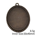 Oval Cabochon Settings in Two Antique Metal Finishes view 3