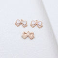 Enamel Bow Charms in Five Colors with Gold Tone Edges view 3