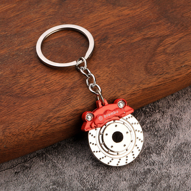 Turbo Gear Shift Wheel Brake Disc Shock Caliper Metal Keychain
