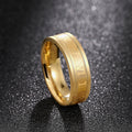 Roman Numeral Band Finger Rings Gold Steel Black Sizes view 3