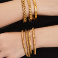 Stainless Steel Geometric Heart Clasp Bangles Gold Steel view 3