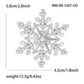 Crystal Snowflake Brooch With Faceted Crystals And Polished Metal Details view 7