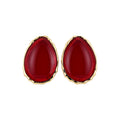 Teardrop Resin Stud Earrings in Polished Statement Design view 5