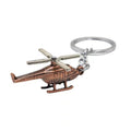 Metal Helicopter Keychain, Split Ring, Five Finish Options view 5