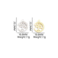 Crystal Crescent Moon and Tree of Life Round Charm view 5