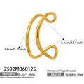 Sculptural Crossing Loop Open Cuff in Gold and Silver Tone view 6