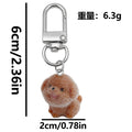 Fourteen Flocked Resin Dog Rabbit and Animal Keychain Designs view 4