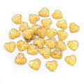 Glitter Heart Flat Back Cabochons in Assorted Bright Colors view 3