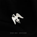 Silver Tone Flying Bird Sculptural Adjustable Open Ring view 4