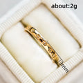 Gold Silver Thin Star Set Band Ring Clear Accents Alloy view 5