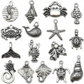 Antique Silver Turtle and Starfish Metal Charms with 16 Listed Options view 1