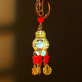 Illuminated Double Gourd Keychains With Coin and Bead Tassels view 4