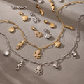 Stainless Steel Ocean Paperclip Charm Necklace Gold Silver DIY view 3
