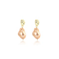 Champagne Irregular Pearl Look Gold Tone Drop Earrings view 5