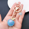 Blue-Led Six-Color Iridescent Apple Keychain Collection view 3