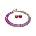Graduated Crystal Choker Necklace and Stud Earring Set view 5