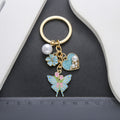 Three-Color Heart Pearl Rose and Butterfly Enamel Keychain Collection view 3