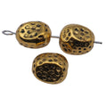 Hammered Irregular Spacer Bead in Antique Gold Tone view 4
