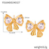 Gold Bow Studs