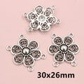 Ornate Multi-Loop Metal Connectors in Nine Floral Designs view 7