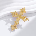 Blue Cross Crystal Two Designs Metal Brooch Pin for Jackets and Lapels view 4