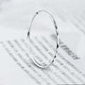 Silver Tone Diamond-Cut Large Hoop Earrings About 39mm view 4