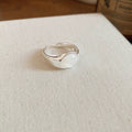 White Oval Capsule Stone Open Rings Gold Silver Four Styles view 8