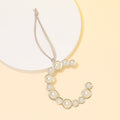 Pearl Letter Ornament Initial Hanging Charm Ribbon Loop view 9