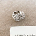 Metal Rope Knot Open Rings Gold Silver Adjustable Band view 6