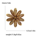 Acrylic Crackle Petal Flower Brooch Eight Colors Metal Pin Brooch view 9