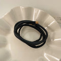 Wrapped Leather Look Ponytail Hair Tie In Black Or Dark Brown view 6