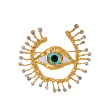 Gold Tone Silver Tone Eye Metal Brooch Pin for Jackets and Lapels