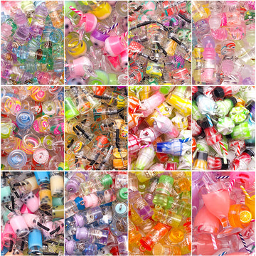 Red Ice Cream and Drink Cup Glossy Charms with 7 Listed Options