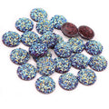 Multicolor Glitter Round Resin Cabochons in Three Sizes view 12