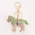 Rhinestone Horse Keychain Gold Clasp Five Color Options view 5